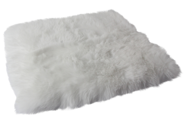 White Synthetic Fur - 20 x 20 cm Cut - 1 - Fabric Coupons - 10doigts.com - Coupons de tissus - 10doigts.fr