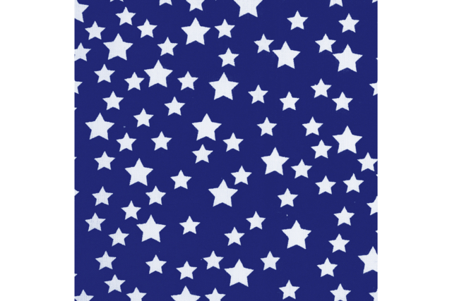 White Star Fabric Coupon on Blue Background - 43 x 53 cm - 2 - Fabric Coupons - 10doigts.com - Coupons de tissus - 10doigts.fr