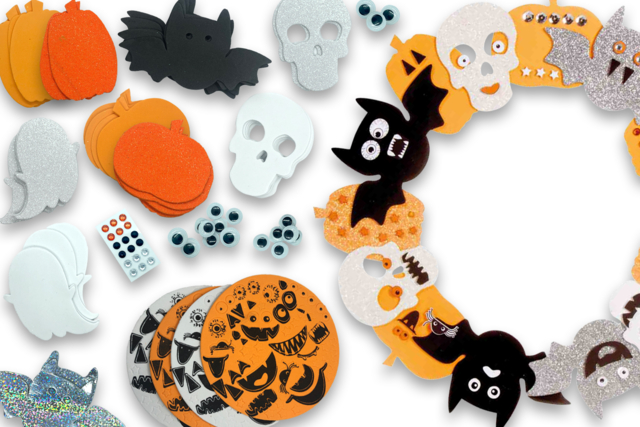 corona de Halloween - Décorations à coller - 10doigts.fr