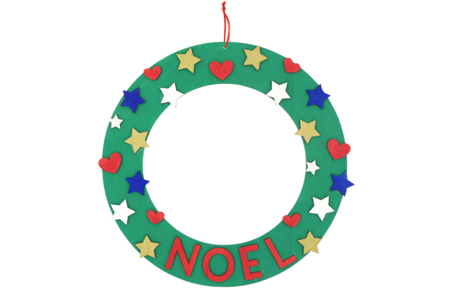 Wooden Christmas Wreath + Accessories - 2 - Christmas Wreaths - 10doigts.com - Couronnes de Noël - 10doigts.fr