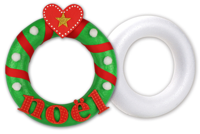 22 cm Styrofoam Wreath - 8 - Decorative Shapes - Styrofoam - 10doigts.com - Formes à décorer - Polystyrène - 10doigts.fr