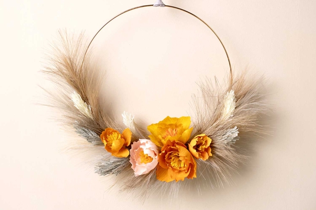 Golden Metal Circle Ø 25 cm - 2 - Macrame Supports - 10doigts.com - Supports pour macramé - 10doigts.fr