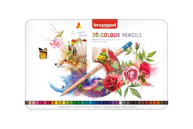 Metal box of colored pencils - 36 colors - Crayons de couleurs Beaux-Arts - 10doigts.fr