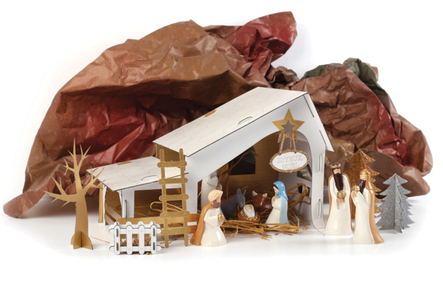 Belén para montar 29 x 19 x 14 cm - Crèches et villages de Noël à fabriquer - 10doigts.fr