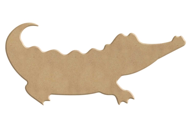 Wooden Crocodile to Decorate - 1 - Wooden Animals - 10doigts.com - Animaux en bois à décorer - 10doigts.fr