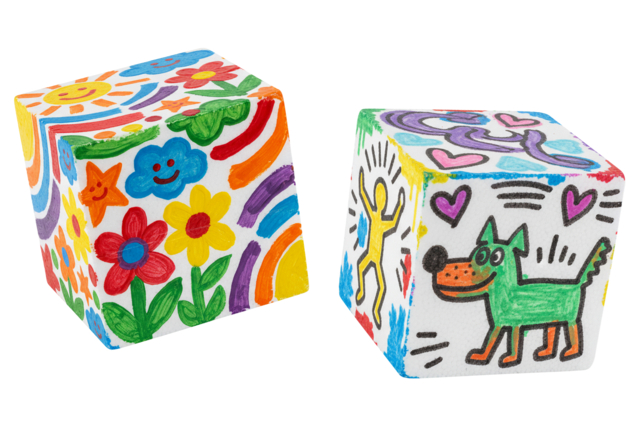 arte cúbico niños - Formes à décorer - Polystyrène - 10doigts.fr