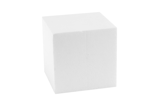 cubo de porexpán 8 cm - Formes à décorer - Polystyrène - 10doigts.fr
