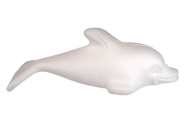 Styrofoam Dolphin 23.5 x 10.5 cm - 4 - Styrofoam Animals - 10doigts.com - Animaux en polystyrène - 10doigts.fr