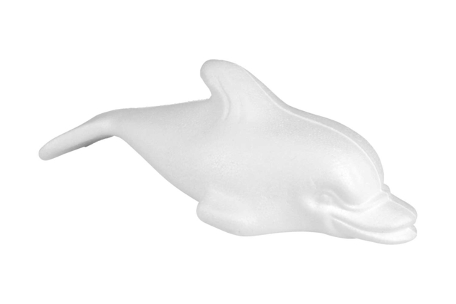 Styrofoam Dolphin 23.5 x 10.5 cm - 1 - Styrofoam Animals - 10doigts.com - Animaux en polystyrène - 10doigts.fr