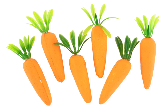 Styrofoam Carrots - 6 Pieces - 1 - Easter Decorative Accessories - 10doigts.com - Accessoires décoratifs de Pâques - 10doigts.fr
