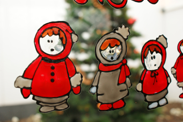 Decoración de ventanas de Navidad - Film plastique, rhodoïd - 10doigts.fr