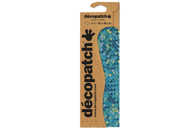 Decopatch Paper Scales - 3 sheets No. 729 - 2 - Decopatch Papers - 10doigts.com - Papiers Décopatch - 10doigts.fr