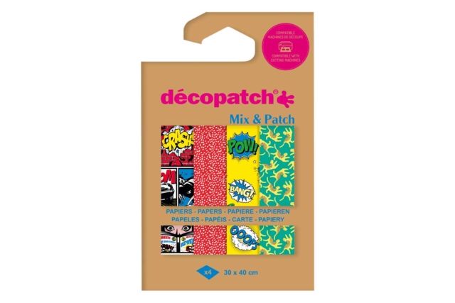 Decopatch Mix - 4 Sheets Comic Theme - 2 - Decopatch Papers - 10doigts.com - Papiers Décopatch - 10doigts.fr