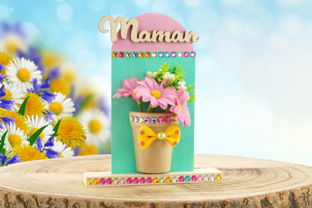 Decoración floral para el día de la madre - Socles à poser - 10doigts.fr