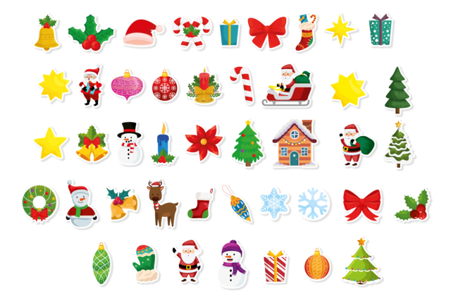 Maxi pack Christmas embellishments - 220 pieces - 4 - Small Christmas Decorations - 10doigts.com - Petites décorations de Noël - 10doigts.fr
