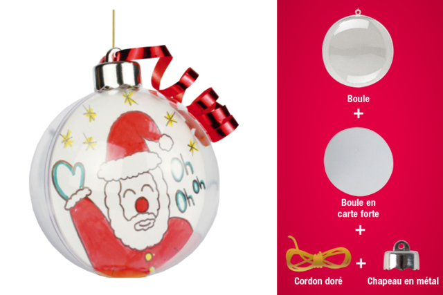 3-in-1 Balls, Transparent Plastic - 10 Pieces - 15 - DIY Christmas Ornaments - 10doigts.com - Boules de Noël DIY - 10doigts.fr