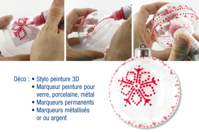 3-in-1 Balls, Transparent Plastic - 10 Pieces - 11 - DIY Christmas Ornaments - 10doigts.com - Boules de Noël DIY - 10doigts.fr