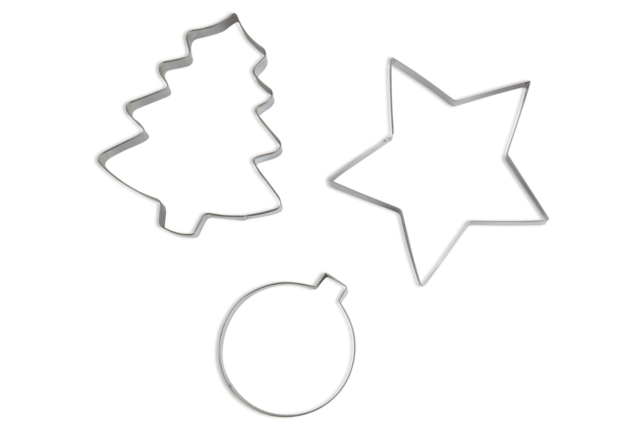 Large Metal Cookie Cutters: Tree, Star, Ball - 10 - Creative Cookie Cutters for Kids - 10doigts.com - Emporte-pièces créatifs pour enfants - 10doigts.fr