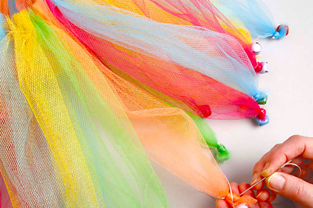 Tulle Fabric, Assorted Colors - 10 Rolls - 4 - Tulle - 10doigts.com - Tulle - 10doigts.fr