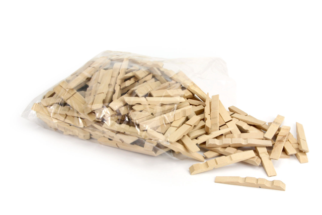 Clothespin Clips - 200 Pieces - 1 - Wooden Clothespins - 10doigts.com - Pinces à linge en bois - 10doigts.fr