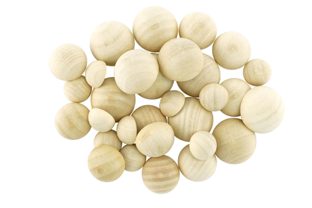 Wooden Domes - 30 Pieces - 2 - Wooden Games and Toys - 10doigts.com - Jeux et Jouets en bois à décorer - 10doigts.fr