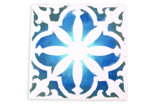 Cement Tile Stencils - 6 Stencils - 12 - Stencil Border - 10doigts.com - Pochoirs muraux : créez des frises et des décors personnalisés - 10doigts.fr