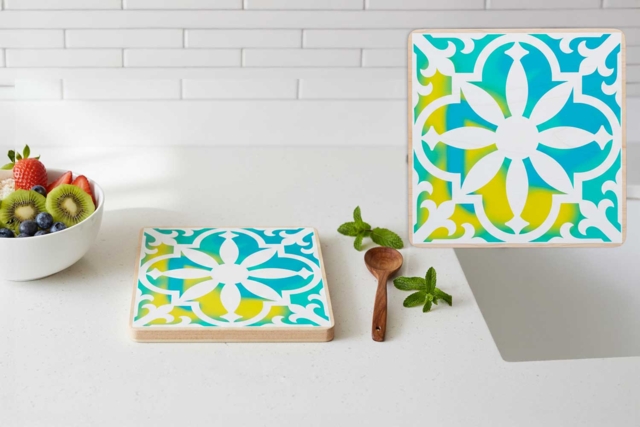 Cement Tile Stencils - 6 Stencils - 2 - Stencil Border - 10doigts.com - Pochoirs muraux : créez des frises et des décors personnalisés - 10doigts.fr