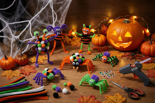Halloween Chenilles and Pompons - 300 pcs - 2 - Chenille Stems - 10doigts.com - Chenilles, cure-pipe - 10doigts.fr