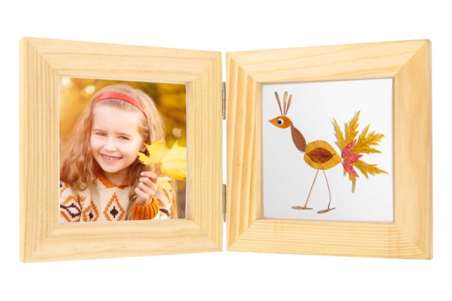 Wooden Diptych: Frame + Panel - 3 - Wooden Photo Frames - 10doigts.com - Cadres photo en bois à décorer - 10doigts.fr