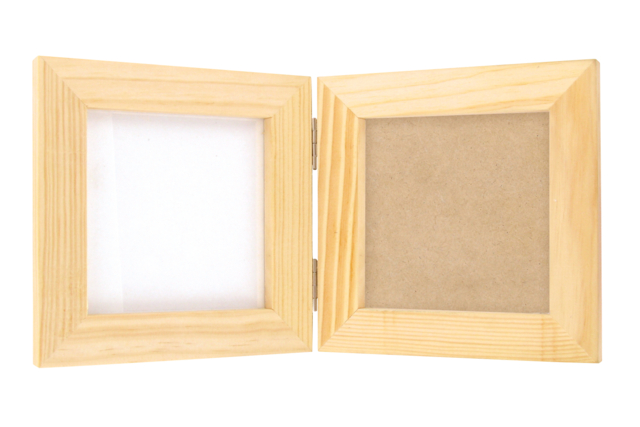 Wooden Diptych: Frame + Panel - 1 - Wooden Photo Frames - 10doigts.com - Cadres photo en bois à décorer - 10doigts.fr