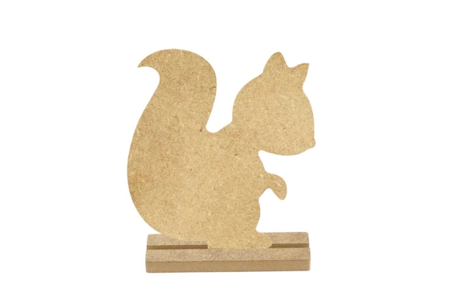 Wooden Squirrel + Base - 1 - Wooden Animals - 10doigts.com - Animaux en bois à décorer - 10doigts.fr