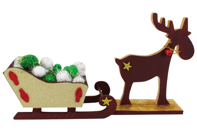 Natural wood moose - 3 - Christmas Wooden Objects - 10doigts.com - Décorations de Noël en bois - 10doigts.fr