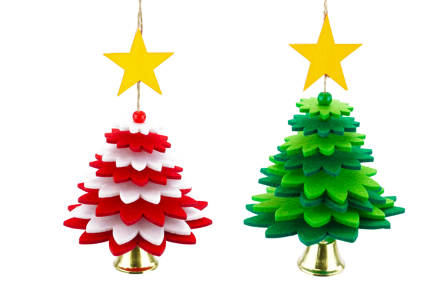 Felt Christmas Tree Ornaments Kit - 6 Pieces - 1 - Christmas Creative Kits for Children - 10doigts.com - Kits créatifs de Noël pour les enfants - 10doigts.fr