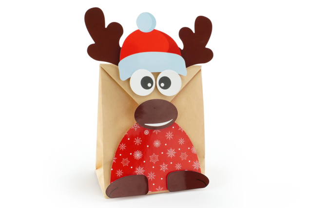 Christmas Reindeer Bags - 6 Pieces - 4 - Gift Wrap and Bags - 10doigts.com - Papiers cadeaux et sacs à décorer - 10doigts.fr
