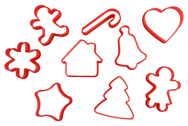 Plastic Christmas Cookie Cutters - 9 Pieces - 4 - Creative Cookie Cutters for Kids - 10doigts.com - Emporte-pièces créatifs pour enfants - 10doigts.fr