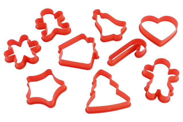 Plastic Christmas Cookie Cutters - 9 Pieces - 1 - Creative Cookie Cutters for Kids - 10doigts.com - Emporte-pièces créatifs pour enfants - 10doigts.fr