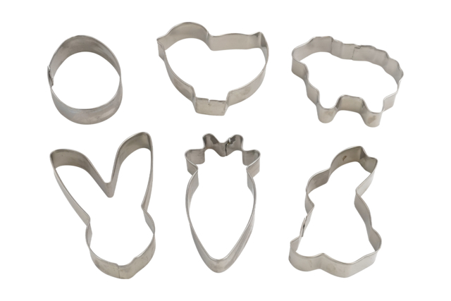 Metal Cookie Cutters "Easter" - 6 pcs - 1 - Creative Cookie Cutters for Kids - 10doigts.com - Emporte-pièces créatifs pour enfants - 10doigts.fr
