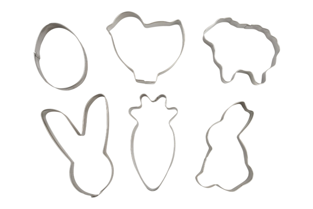 Metal Cookie Cutters "Easter" - 6 pcs - 2 - Creative Cookie Cutters for Kids - 10doigts.com - Emporte-pièces créatifs pour enfants - 10doigts.fr