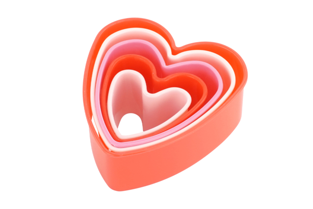 Plastic Heart Cookie Cutters - 5 pcs - 2 - Creative Cookie Cutters for Kids - 10doigts.com - Emporte-pièces créatifs pour enfants - 10doigts.fr