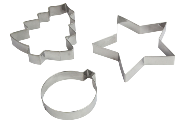 Large Metal Cookie Cutters: Tree, Star, Ball - 1 - Creative Cookie Cutters for Kids - 10doigts.com - Emporte-pièces créatifs pour enfants - 10doigts.fr