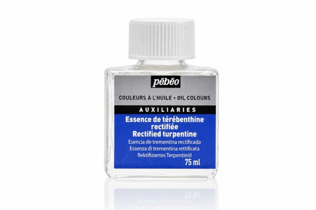 Esencia de trementina rectificada Pébéo 75 ml - Peinture à l'huile Beaux-Arts - 10doigts.fr