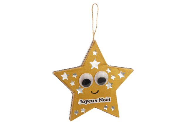 Star and Heart Cardboard Kraft Ornaments - 4 - Christmas Garland and Ornaments - 10doigts.com - Guirlandes et suspensions de Noël - 10doigts.fr