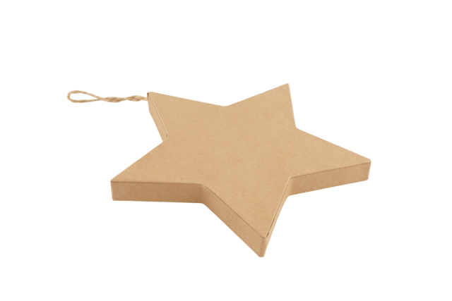 Star and Heart Cardboard Kraft Ornaments - 7 - Christmas Garland and Ornaments - 10doigts.com - Guirlandes et suspensions de Noël - 10doigts.fr