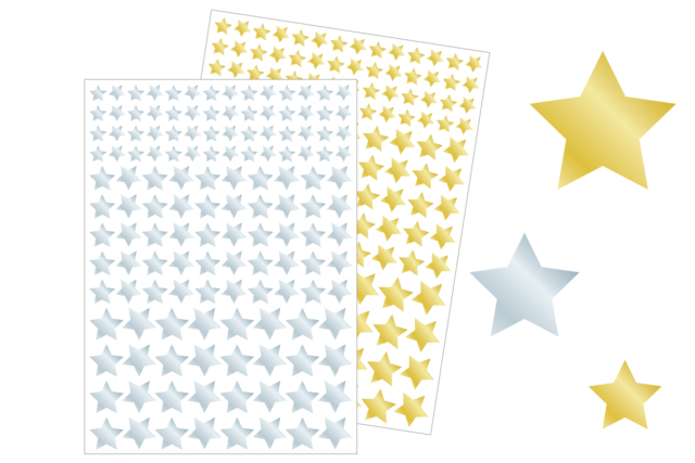 étoiles métallisées - Gommettes de Noël - 10doigts.fr