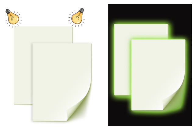 Glow-in-the-dark Adhesive Paper - 10 A4 Sheets - 1 - Effect and Material Paper - 10doigts.com - Papier effet et matière - 10doigts.fr