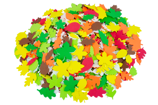 Rubber Tree Leaf Stickers - 500 pcs - 1 - Foam Stickers - 10doigts.com - Stickers mousse : donnez du volume à vos créations - 10doigts.fr