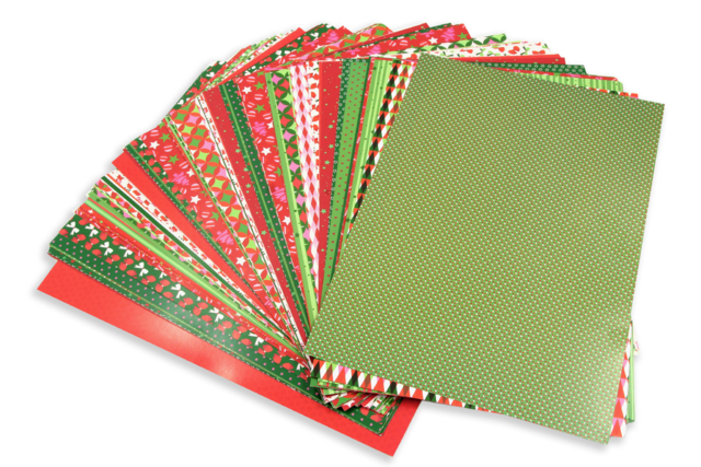 hojas de noël  - Papiers créatif de Noël - 10doigts.fr