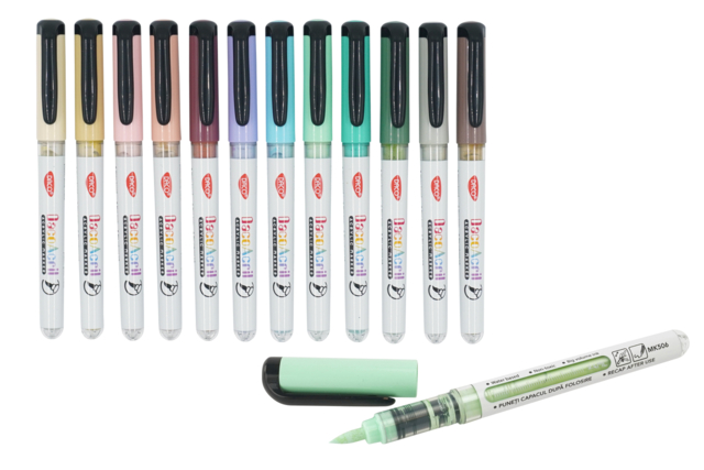 rotulador acrílico punta pincel pastel - Marqueurs peinture : l'intensité de l'acrylique au bout des doigts - 10doigts.fr