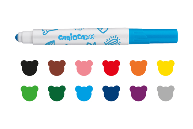 rotuladores carioca baby - Feutres 1er âge : l'éveil créatif et le graphisme des tout petits - 10doigts.fr