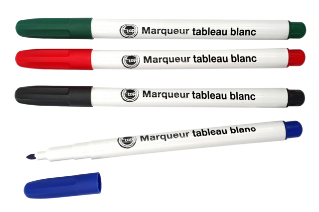 rotuladores borrables en seco - Feutres effaçables pour tableaux blancs, ardoises et vitres - 10doigts.fr